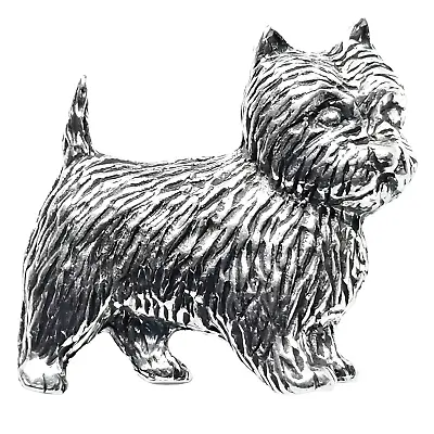 Westie Dog Pin Badge Brooch Pet West Highland Terrier Pewter Badge By A R Brown • £6.95