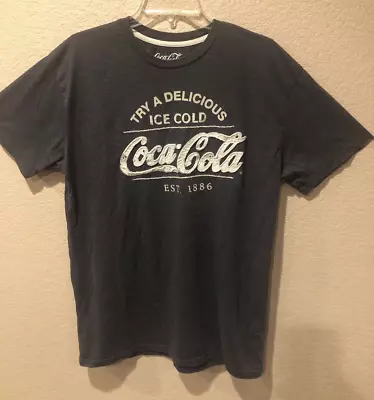 Coca Cola Large Gray Short Sleeve Shirt Vintage Look - 60% Cotton/40% Polyester • $6.99