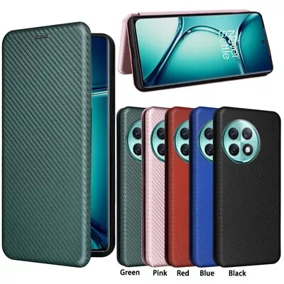 For OnePlus 12 11 10 Pro 8T Magnetic Flip Carbon Fibre Leather Wallet Case Cover • $17.76