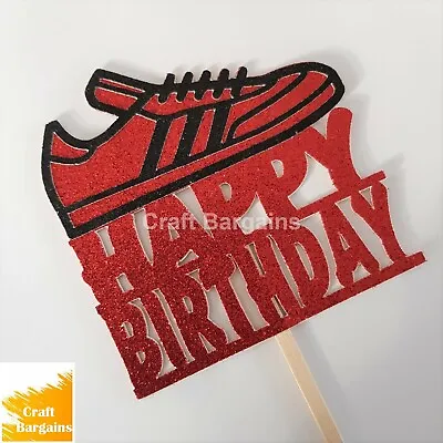 Adidas Trainer Birthday Cake Topper Choose Your Colour Glitter  • £4.99