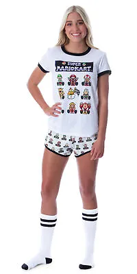 Super Mario Kart Women's Video Game 3 Piece Loungewear Pajama Set • $17.95
