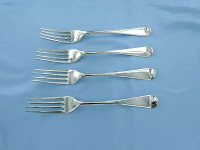 An Antique Set Of Four Sterling Silver Old English Dessert Forks Edinburgh 1851 • £135