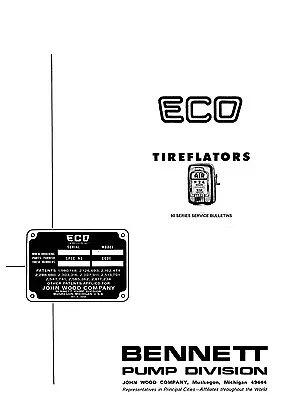 Service Instruction Bulletins ECO Tireflator 93 94 95 97 98 Air Tire Meter Pump • $15.97