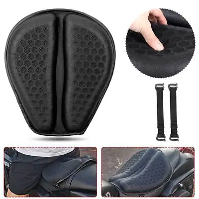 Motorcycle Honeycomb Gel Seat Cushion Cover Pillow Pad Pressure Relief Universal • $37.98