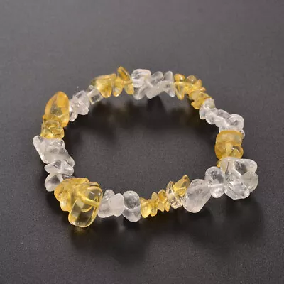 £3.89 • Buy Crystal Gemstone Bracelet Bead Chakra Natural Stone Stretch Reiki Jewellery Gift