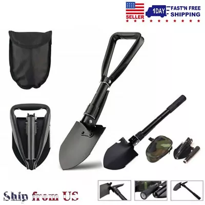 Folding Military Shovel Camping Tool Survival Spade Emergency Garden Outdoor • $9.31