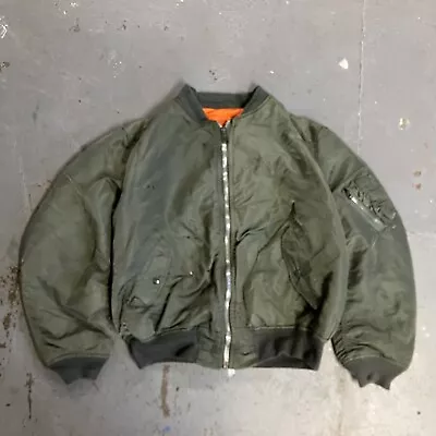 60s Military MA-1 Flight Jacket Alpha Incorporated Made In USA Reversible • $94