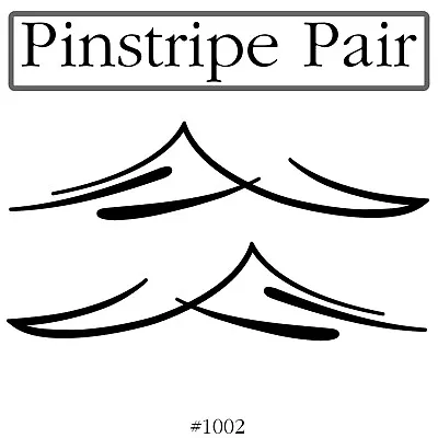 Custom Pinstripe Decal/Scroll Pair -Many Colors To Choose From- Free Shipping! • $15.50