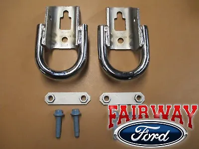 09 Thru 24 F-150 OEM Genuine Ford Parts Chrome Tow Hooks PAIR W/ Hardware • $92.95