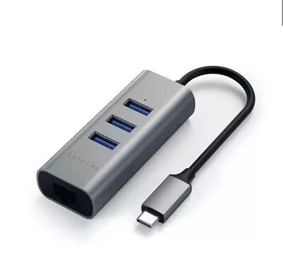 $25 • Buy Satechi - Type-C 2 In 1 USB Hub With Ethernet