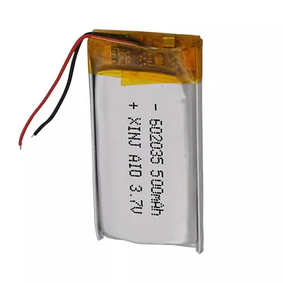 £9.99 • Buy 1x3.7V 500mAh 602035 Lithium Polymer LiPo Battery Rechargeable For Mp3 Gps Dvd