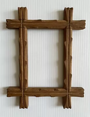 Vintage Hand Carved Wood Picture Frame Interlocking 4x6” • $17.50