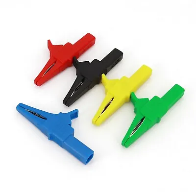 5Pcs Insulated Safety 83mm Test Alligator Clip With 4mm Banana Jack 1000V 32A  • $16.79