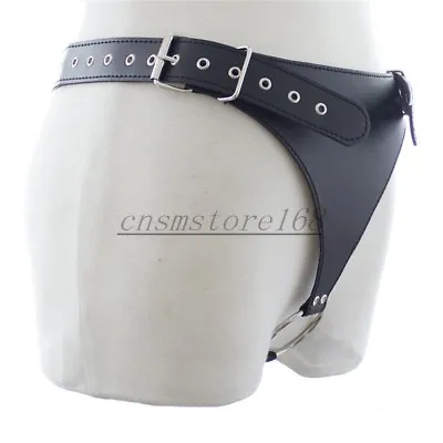 Faux Leather Male Chastity Belt Device O Ring Body Harness Restraint System • £17