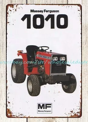 1980s MASSEY FERGUSON MF1010 Tractor Agriculture Machinery Metal Tin Sign Decor • £18.20