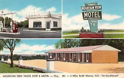 Monroe North Carolina Mountain View Truck Stop & Motel Gas Pumps PC U7137 • $12.75
