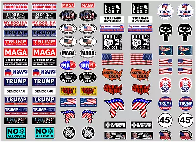 PRE-CUT 1/10 Scale TRUMP RC Decal Sticker Sheet Axial Traxxas TRX-4 SCX10 Scx • $12.49