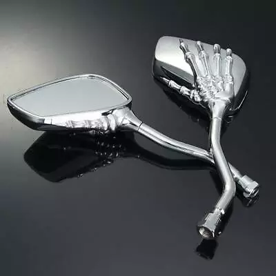 For Honda Shadow Spirit Aero 750 1100 VTX 1300 1800 Chrome Skeleton Hand Mirrors • $25.49