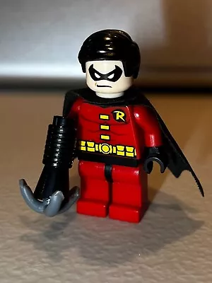 MINT 2012 Lego DC Batman RED Robin Minifigure #6860 With Black Cape Sh011 • $8