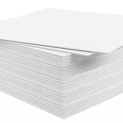 50 Pack 5x7 8x8 11x14 Uncut Photo Matboard White Backing Board For Frame Picture • $30.18