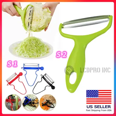 Stainless Steel Potato Peeler Cabbage Lettuce Vegetable Shredder Slicer Salad US • $5.63