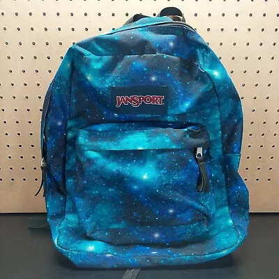 JanSport Backpack Blue Galaxy Space School Work Gym Bookbag  • $19.95