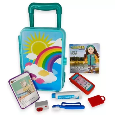 My Life As 18  Doll Playset Accessory Lot Rainbow Luggage Suitcase Cell Phone 18 • $14.95