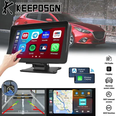 For Mazda Touch Screen Wireless A/pple Android Carplay Stereo FM Radio Portable • $69.75
