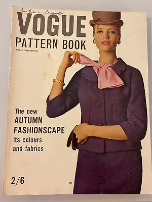 VOGUE  Magazine PATTERN BOOK 1963 August September Free Gift Wrap Fast Dispatch  • $24.87