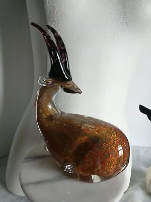 STUNNING Art Glass Gazelle! Pristine Condition- Vintage Retro Decor! • $25