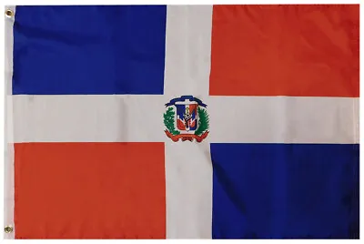 Dominican Republic Country 100D Woven Poly Nylon 2x3 2'x3' Flag Banner Grommets • $8.88