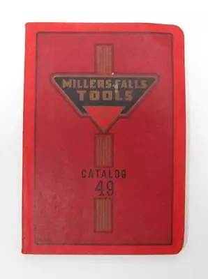 VTG Millers Falls 49 Hand & Electric Tool Catalog 1949 Saws Planes Drills Levels • $24.99