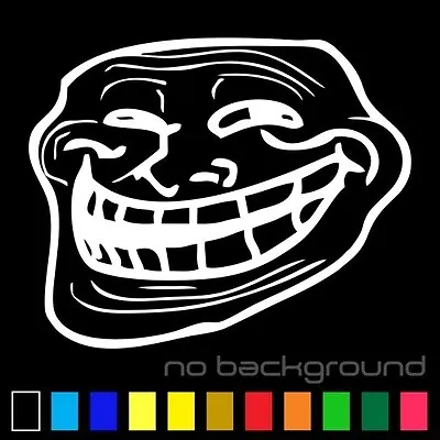 Troll Face Meme Sticker Vinyl Decal - Car Window Trollface Wall Boat Laptop • $2.25