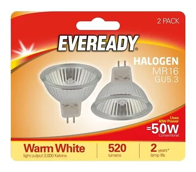 6 Pack 50w MR16 Halogen Spot Lamp Light Bulbs 12v Low Voltage • £8.49