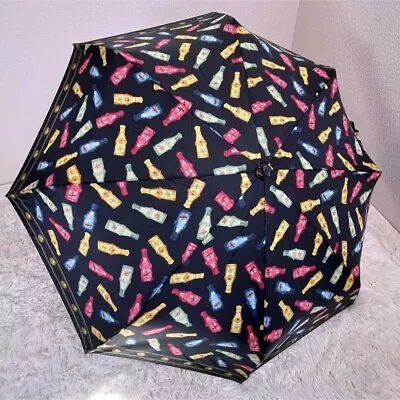 Gianni Versace Polyamide All-over Pattern Black Folding Umbrella Size 22.8 Auth • $140