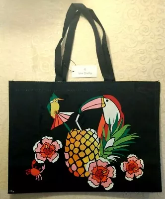 NWT Vera Bradley Market Tote Bag Shopper Travel Gift In Toucan Party Tropical • $9.99