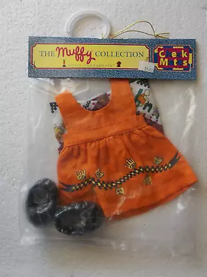 1995 NABCO Muffy Bear Vanderbear Hoppy Check Mates Orange Dress Shoes Outfit NIP • $12.99