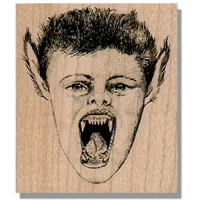 Halloween Rubber Stamp VAMPIRE BOY Scary Halloween Monster Horror Spooky Child • $10.94