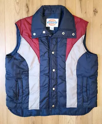 Mens Large Vintage 70s Puffer Vest USA Colors Excellent!! • $24.95