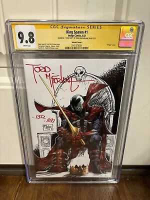 King Spawn #1 Cgc Ss 9.8 1:250 Incentive Virgin Signed Todd Mcfarlane 1352/1697 • $650