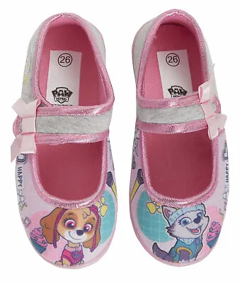 Girls Paw Patrol Slippers Kids Skye Slipper Boots Easy Fasten Ballet House Shoes • £11.95