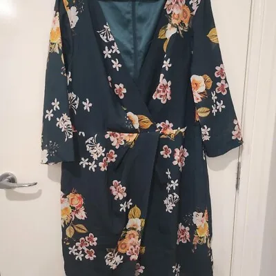 $20 • Buy Cooper St Green Floral Dress - Size 18
