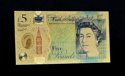 £2.25 • Buy New £5 Five Pound 24k Gold Leaf Novelty Collectable Note
