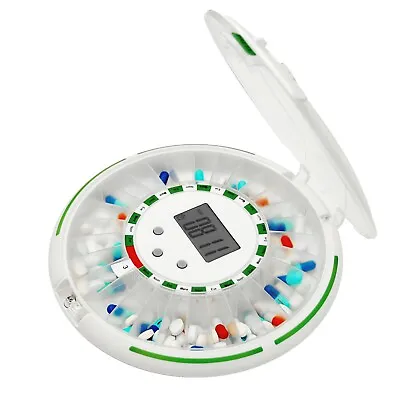 £44.71 • Buy Automatic Pill Dispenser With Flashing Light, Sound, Alarm And Safety Lock, 28-D