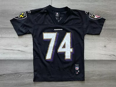 Michael Oher NFL Baltimore Ravens Reebok Jersey Stitched Black Youth Small (8) • $30