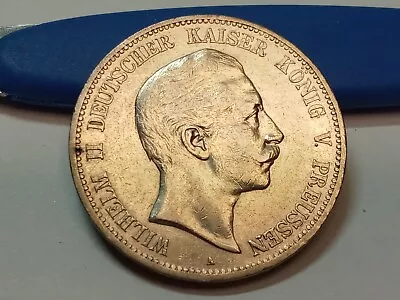 1907 A Prussia German States Silver 5 Mark (F83) • $60