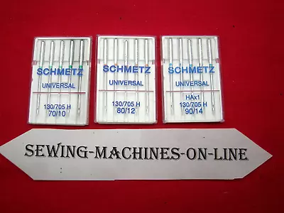 15 Schmetz Sewing Machine Needles Mixed Sizes Bernina Brother Janome Toyota Elna • £5.75