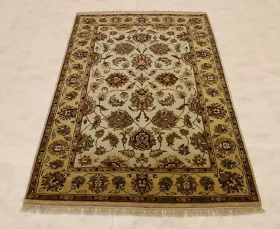 4'1  X 6'1  Ft. Jaipur Vegetable Dye Traditional Hand Knotted Wool Oriental Rug • $390