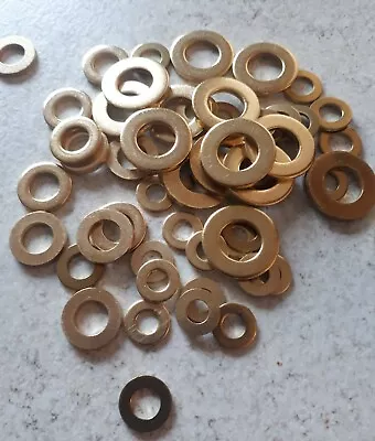 £3.99 • Buy M4 M5 M6 M8  Brass Flat Washers DIN 125 -1A ( Packs 5 10 20 ) 