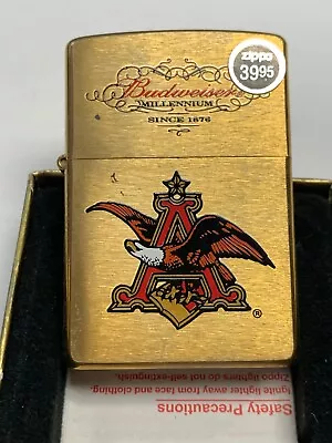 $114.99 • Buy Zippo Budweiser Millennium Limited Edition 2000 B Xvi Zippo Eagle A Gold Brushed
